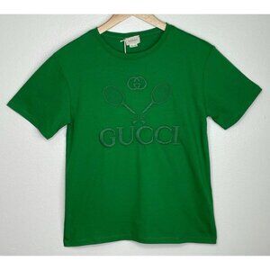 NWT Gucci Kids tennis T-shirt green Size 10